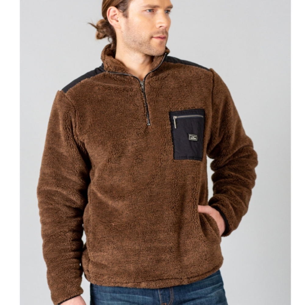 Kimes Ranch Men's Whiskey Fleece 1/4 Zip Pullover